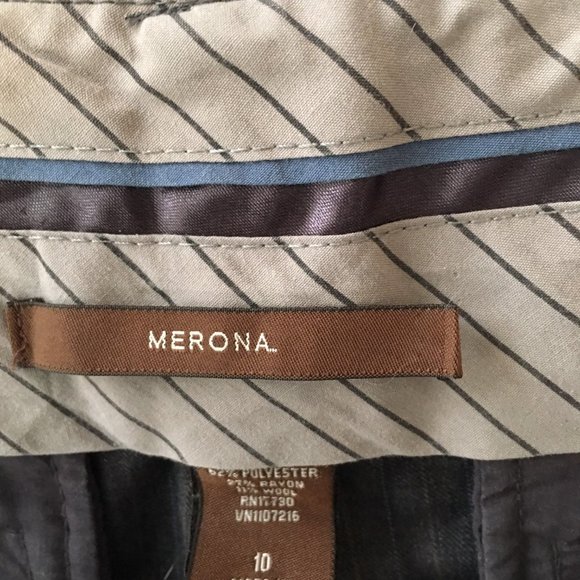 Merona Pinstriped Cuffed Womens Pants - Picture 7 of 8